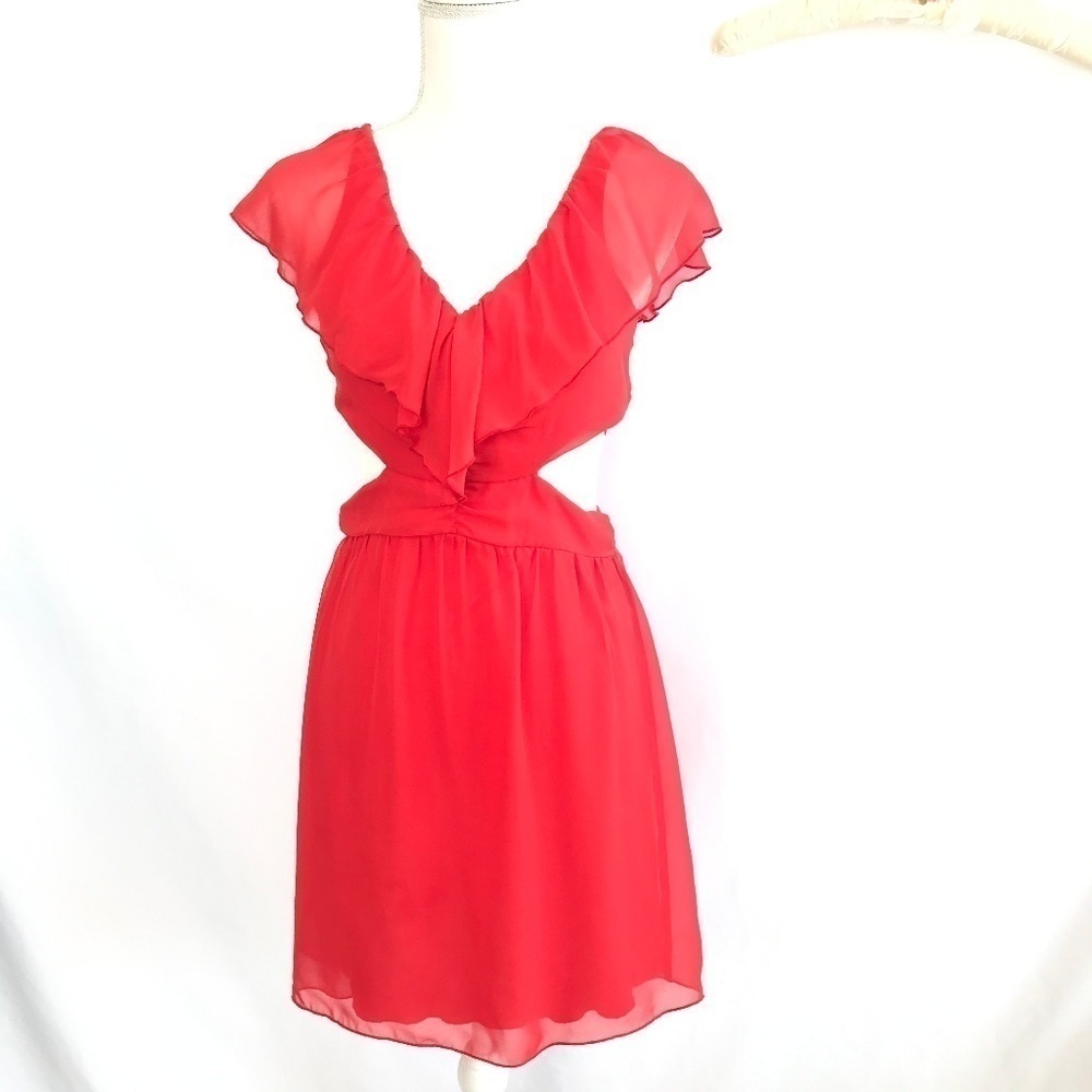 Speechless Sheer Coral Dress